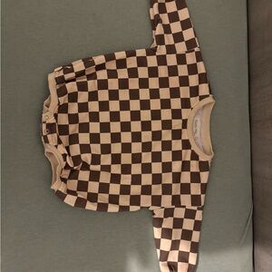 Neutral Checkered Romper